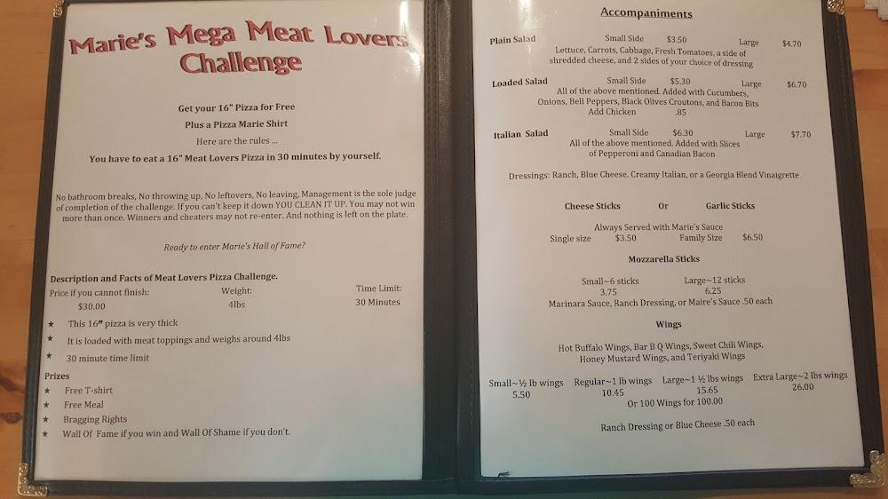 Pizza Marie Menu image 4